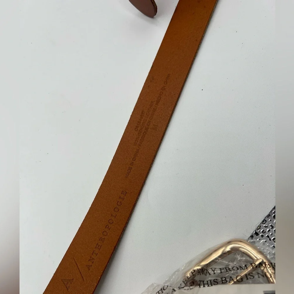 NWT Anthropologie Keeper Be Honey Leather‎ Belt- Medium
